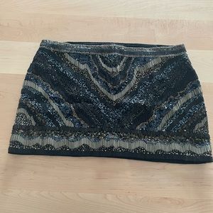 All Saints Hand Embellished Beaded Skirt
